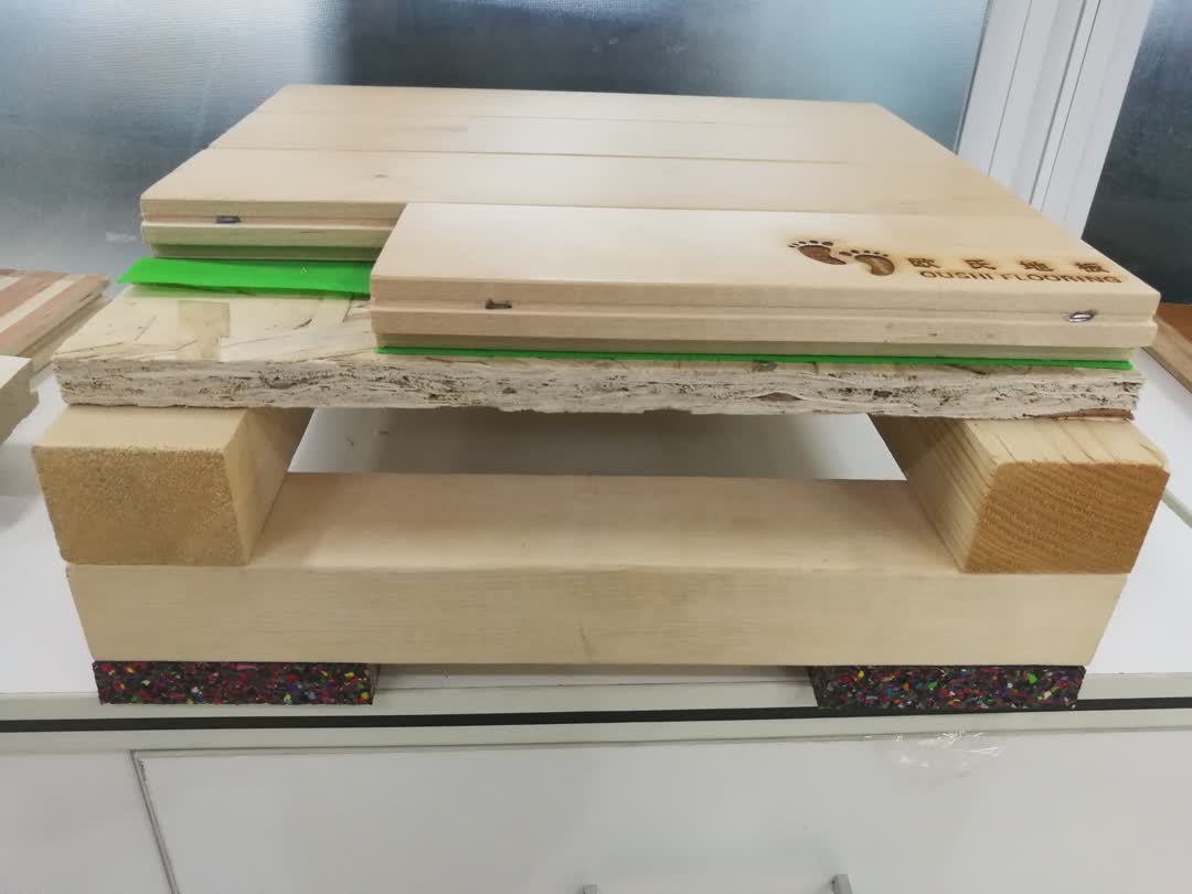 歐氏運動木地板側面結構圖 歐氏運動木地板側面結構圖