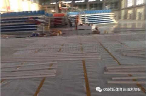 包頭市回民中學運動館木地板案例 包頭市回民中學運動館木地板案例