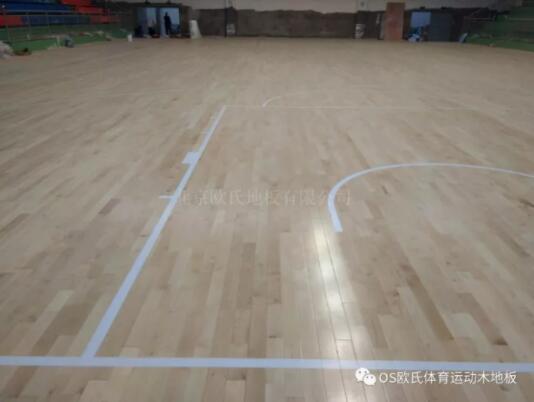陜西延安吳起高級中學體育館木地板案例 陜西延安吳起高級中學體育館木地板案例