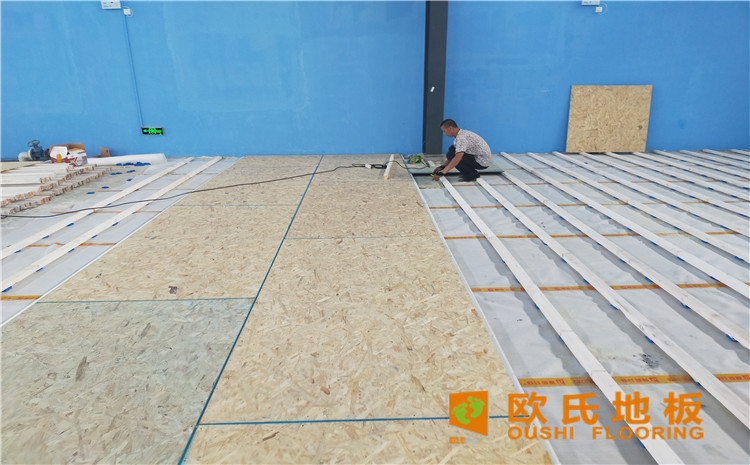 廣東惠來縣大南海開發區羽毛球館木地板案例