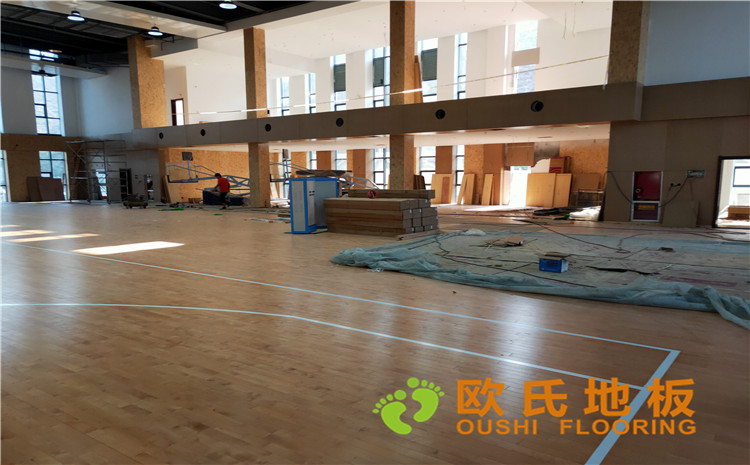 陜西榆林神木張冢峁煤礦公司體育館木地板項目-歐氏運動木地板