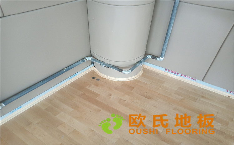 新疆克拉瑪依市獨山子虹園小區體育館木地板項目-歐氏運動木地板