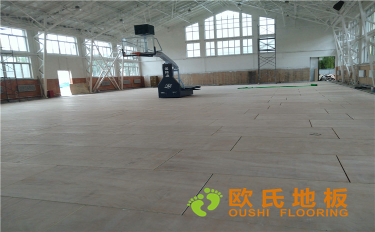 內(nèi)蒙古呼和浩特賽罕區(qū)師范大學(xué)體育學(xué)院訓(xùn)練館運(yùn)動木地板案例-歐氏運(yùn)動木地板