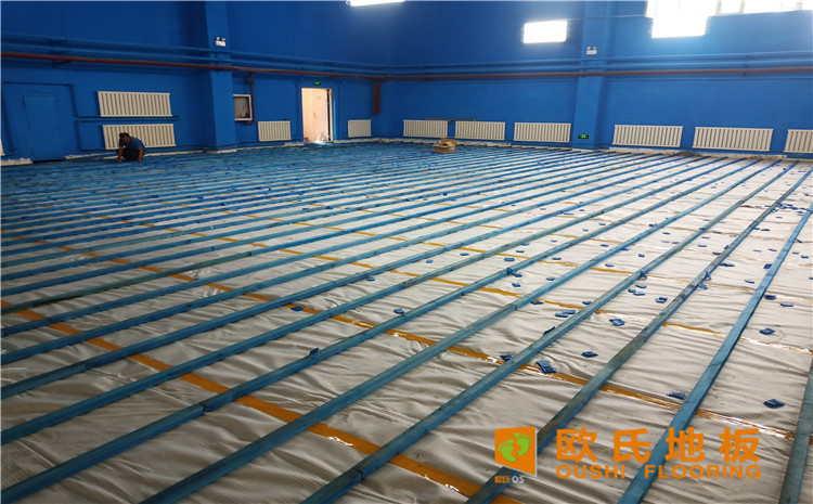 烏魯木齊北京北路東風花苑小區個人羽毛球館木地板項目-歐氏運動木地板